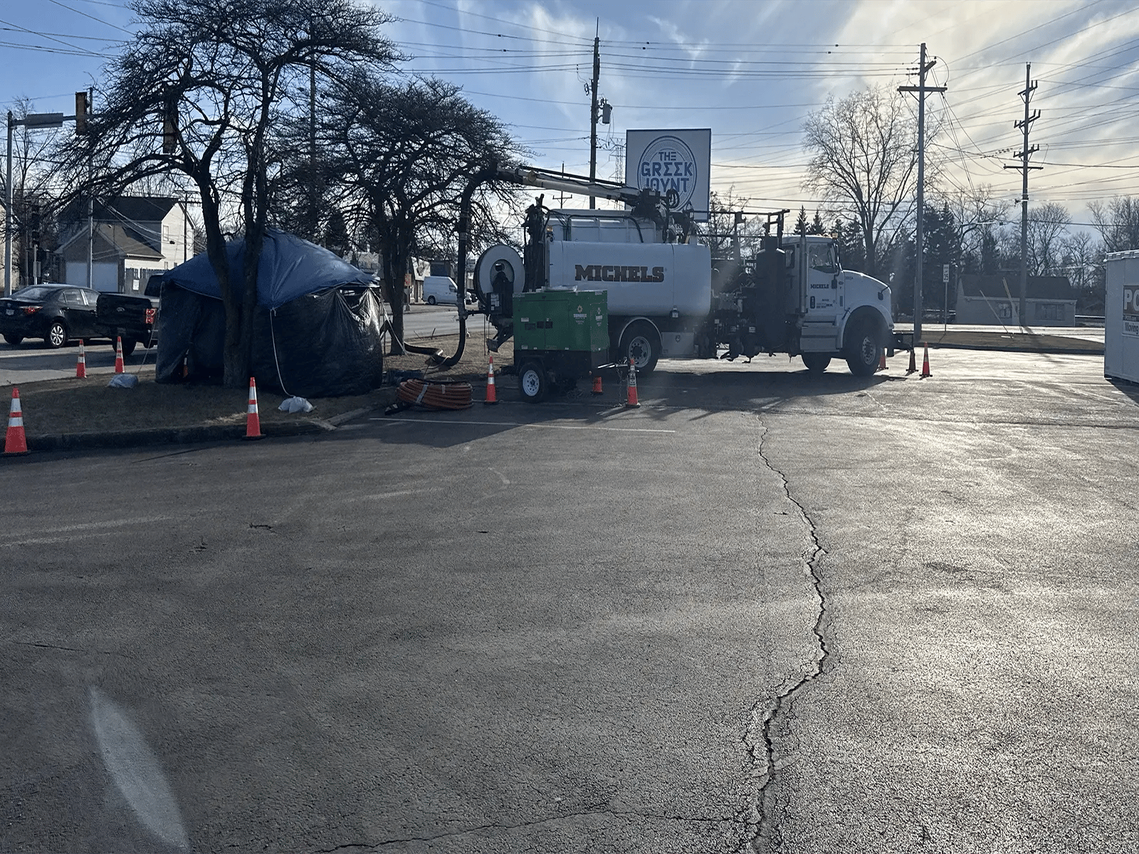 Dewatering at MH 163_01 Dewatering at MH 163_01