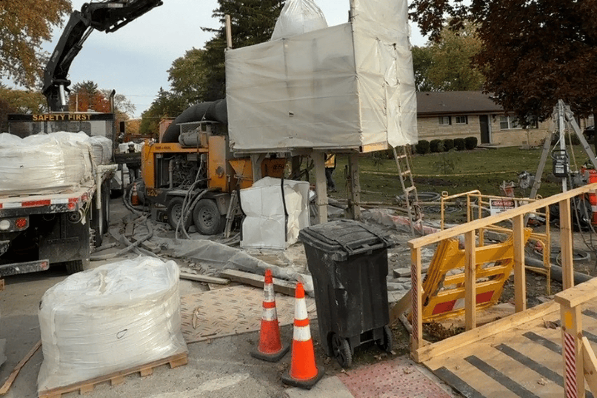 Dropping bag in mixer Dropping bag in mixer