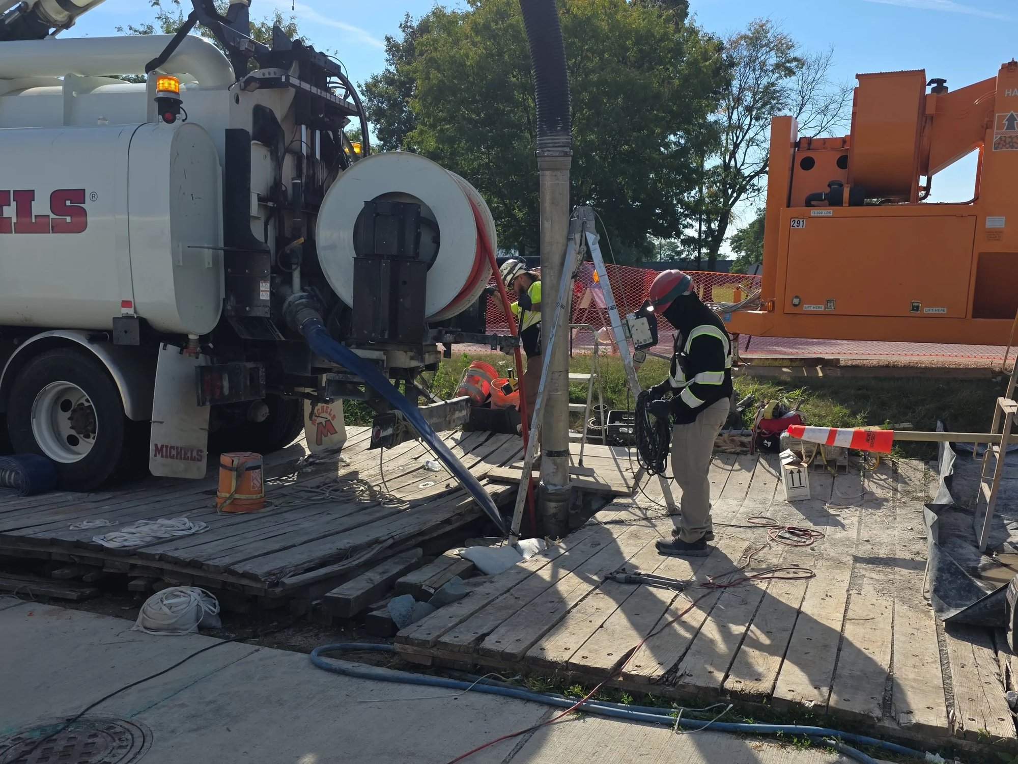 Vaccing out water from the mainline 9.16.2025 (1)